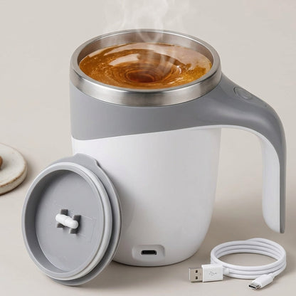 Self-Stirring Coffee Mug with Automatic Mixing
