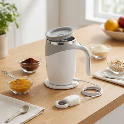 Self-Stirring Coffee Mug with Automatic Mixing